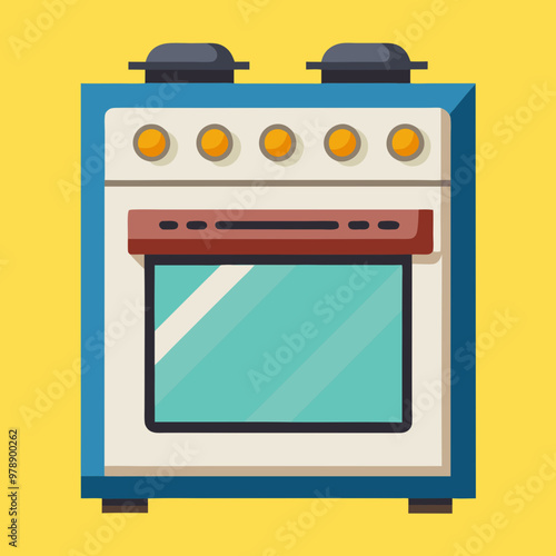 oven stove vector illustration