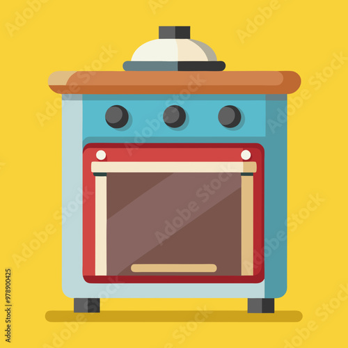 oven stove vector illustration