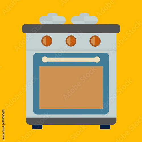 oven stove vector illustration