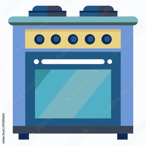 oven stove vector illustration