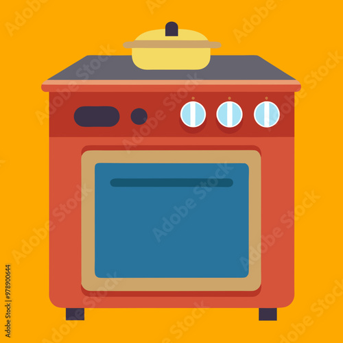 oven stove vector illustration