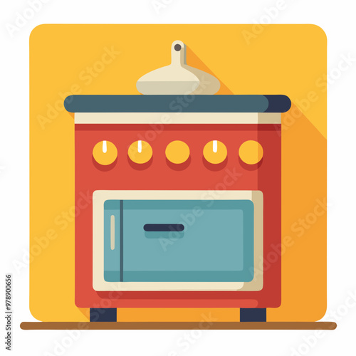 oven stove vector illustration