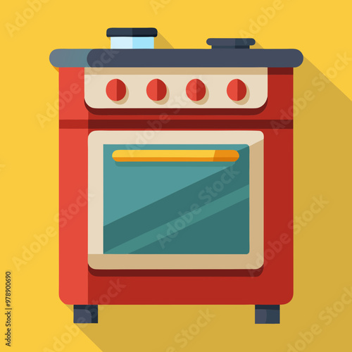 oven stove vector illustration