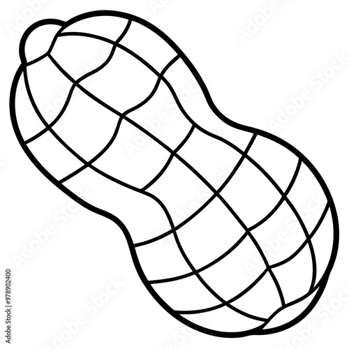 peanut outline coloring book page line art drawing