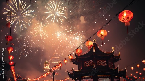 Chinese new year fireworks