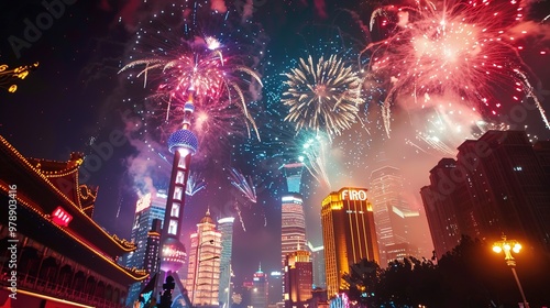 Chinese new year fireworks