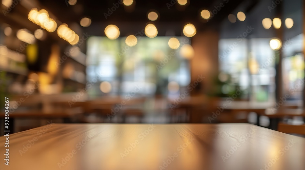 A blurred interior of a cozy caf? with warm lighting and wooden furniture. A blurred interior of a cozy caf? with warm lighting and wooden furniture.