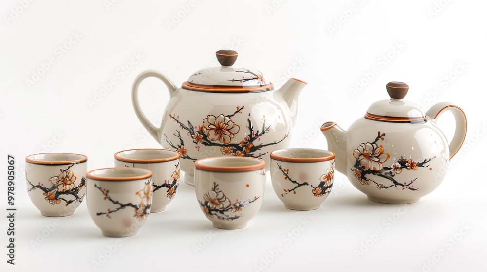 Chinese tea set wallpaper Chinese tea set wallpaper