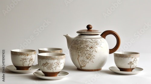 Chinese tea set wallpaper