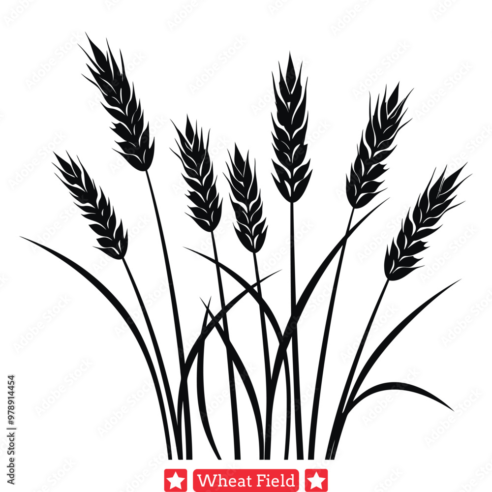 Nature s Embrace Welcoming Wheat Field Silhouettes for Warm Designs Nature s Embrace Welcoming Wheat Field Silhouettes for Warm Designs