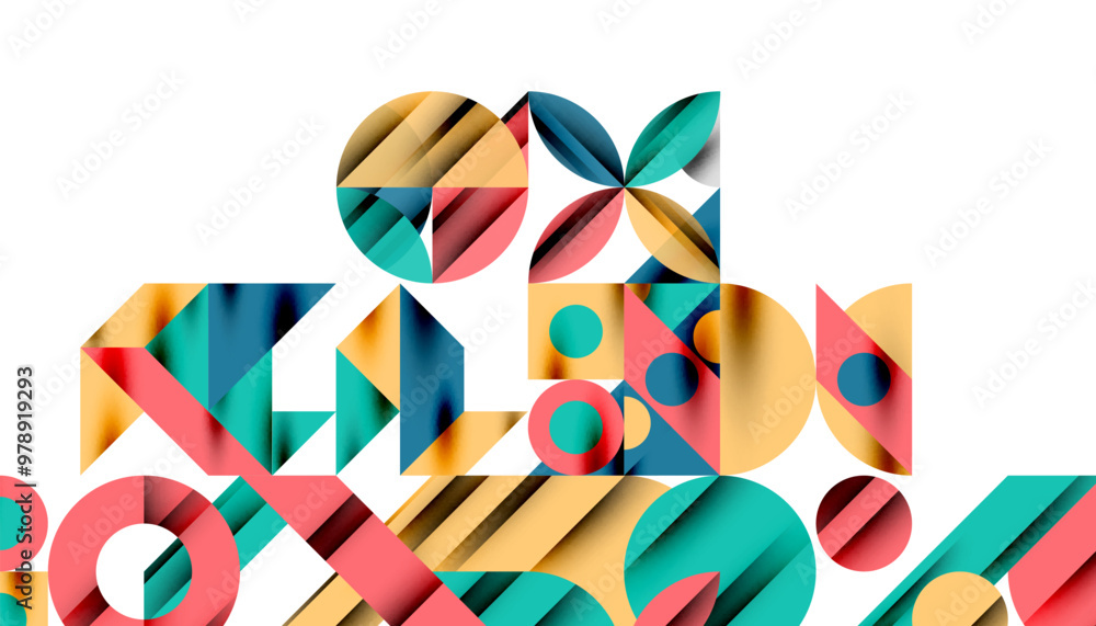 Neo memphis geometric pattern with circles, squares and lines. Pop art abstract background for covers, banners, flyers and posters and other templates Neo memphis geometric pattern with circles, squares and lines. Pop art abstract background for covers, banners, flyers and posters and other templates