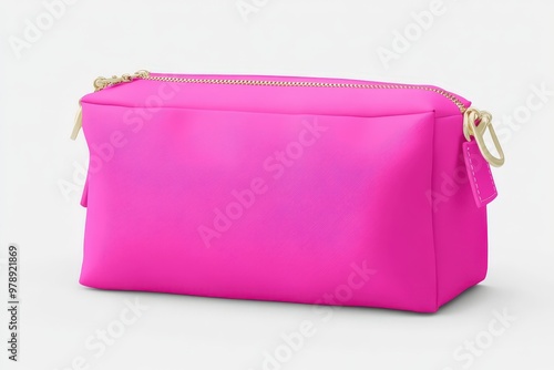 Timeless Elegance - Small Leather Handbag on White Background. Beautiful simple AI generated image