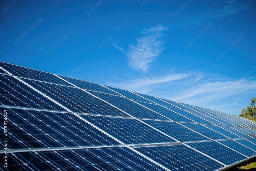 Solar panels capturing sunlight on a clear day Solar panels capturing sunlight on a clear day