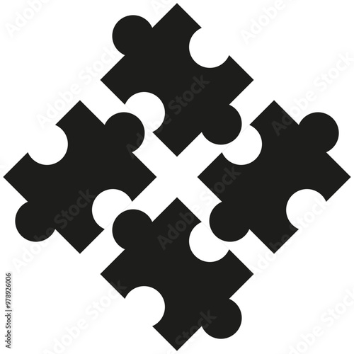 Jigsaw Puzzle Pieces. Vector Illustration