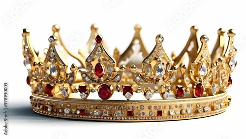 Crown with germs on white background