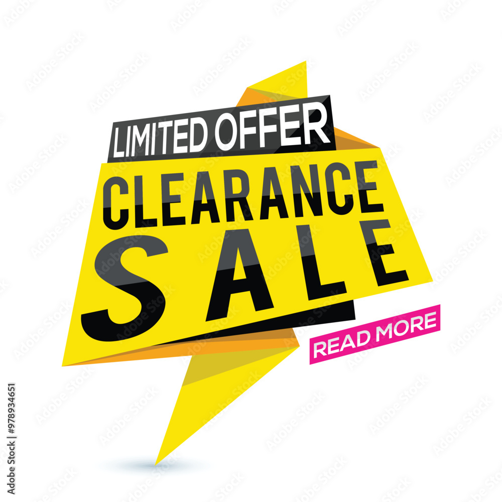 Fototapeta premium Clearance Sale Paper Tag or Banner set.