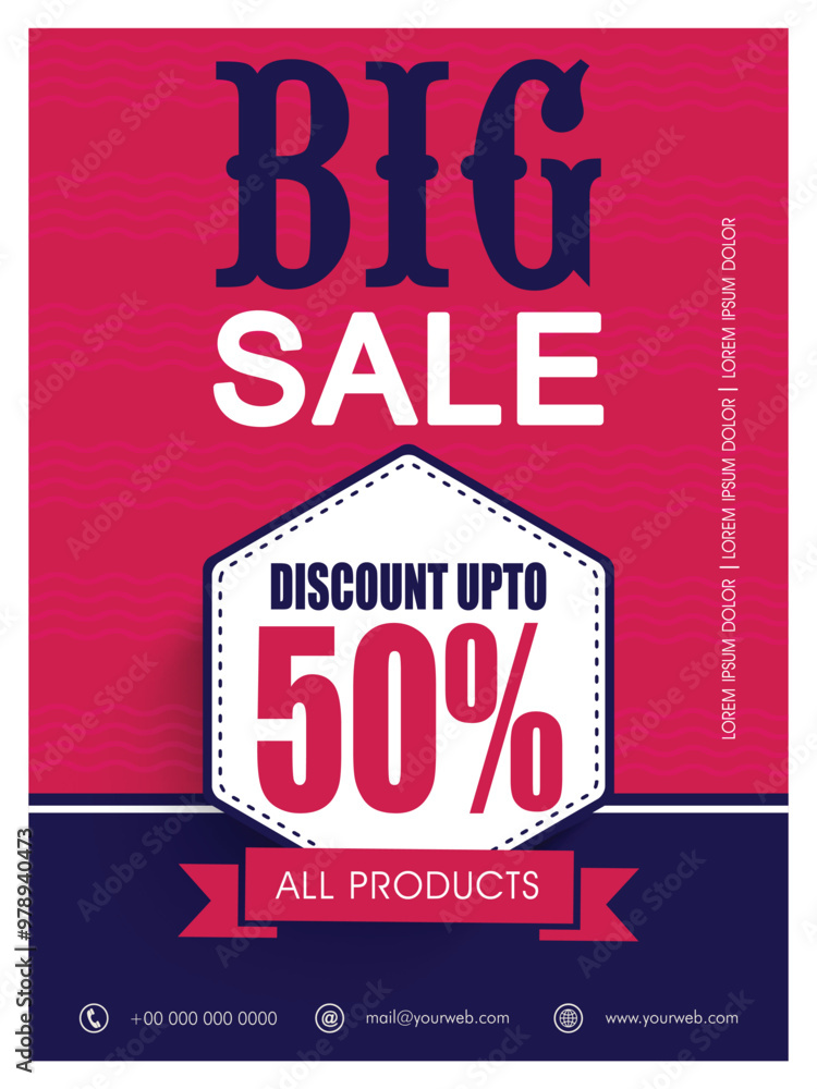 Fototapeta premium Big Sale Flyer or Banner.