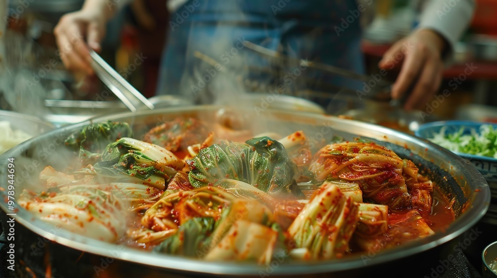 Korean making kimchi Korean making kimchi