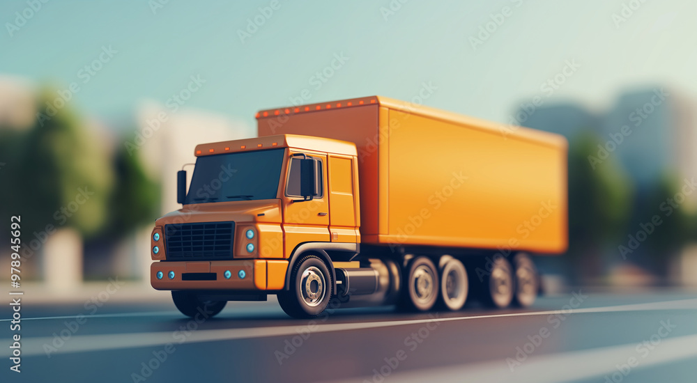 3D delivery truck 3D delivery truck