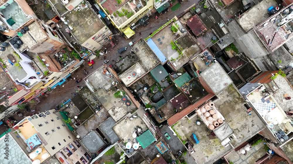 Aerial shot of a residential area in downtown New Delhi, India Aerial shot of a residential area in downtown New Delhi, India