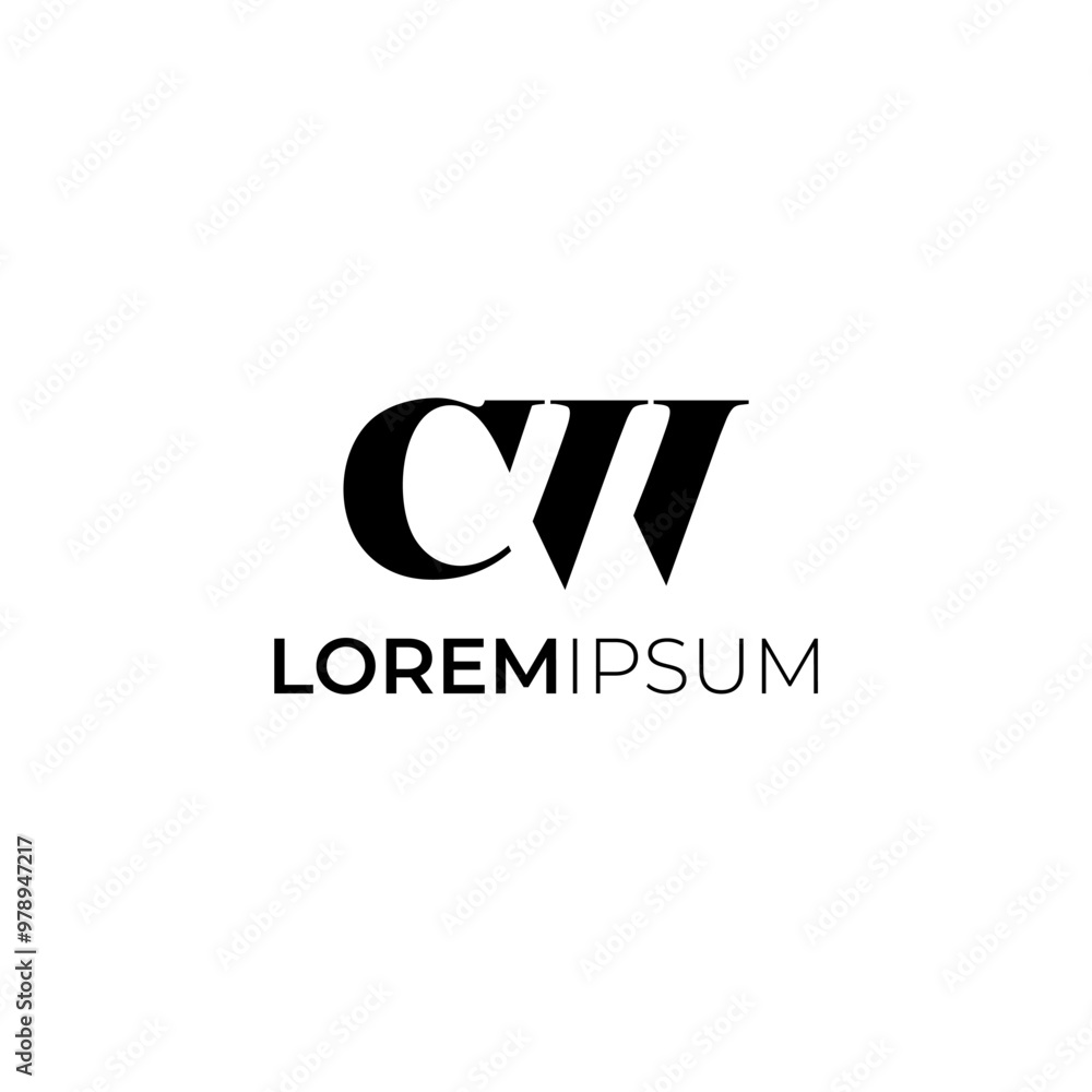 Creative Letter WC Monogram Logo Design Icon Template Creative Letter WC Monogram Logo Design Icon Template