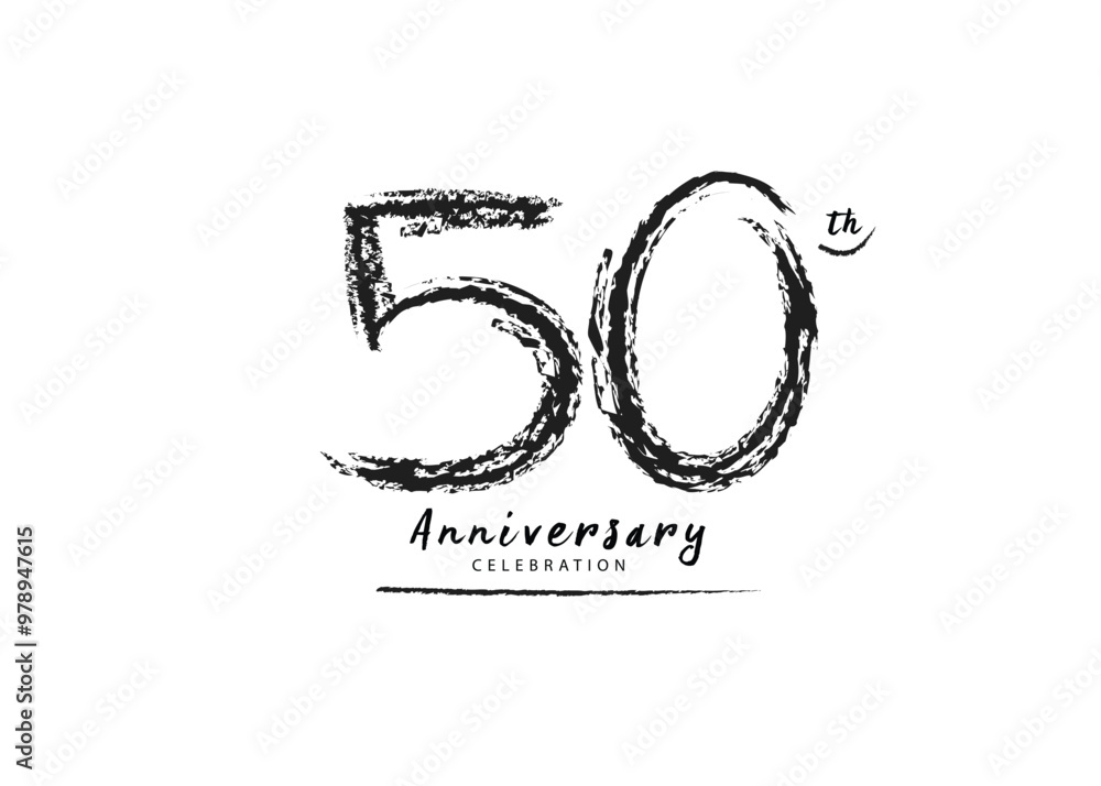 50 Years Anniversary Celebration logo black paintbrush vector, 50 number logo design, 50th Birthday Logo, happy Anniversary, Vector Anniversary For Celebration, poster, Invitation Card 50 Years Anniversary Celebration logo black paintbrush vector, 50 number logo design, 50th Birthday Logo, happy Anniversary, Vector Anniversary For Celebration, poster, Invitation Card