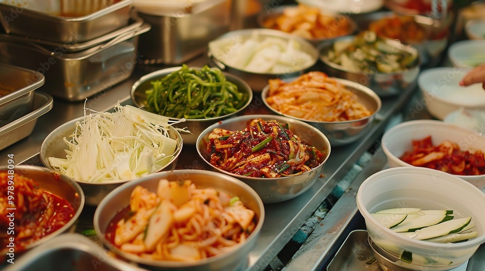 Korean making kimchi Korean making kimchi