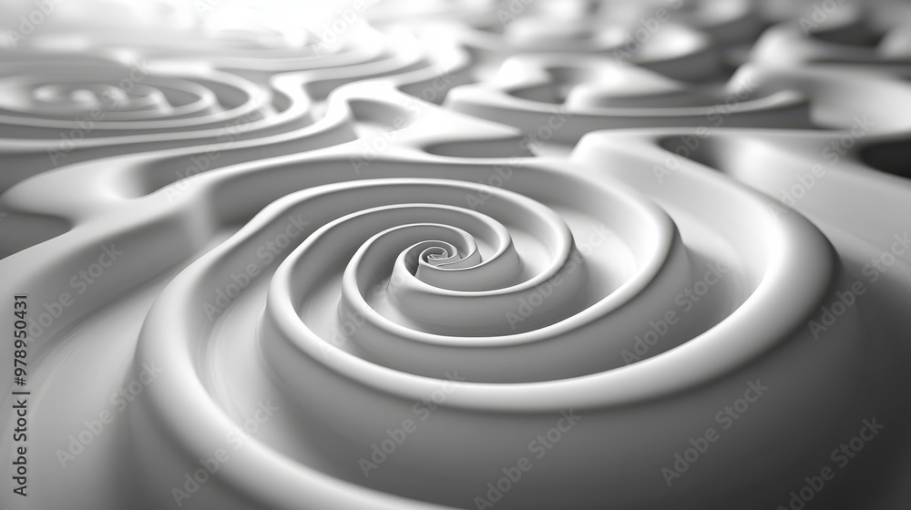 Abstract White Spiral Pattern Background Abstract White Spiral Pattern Background