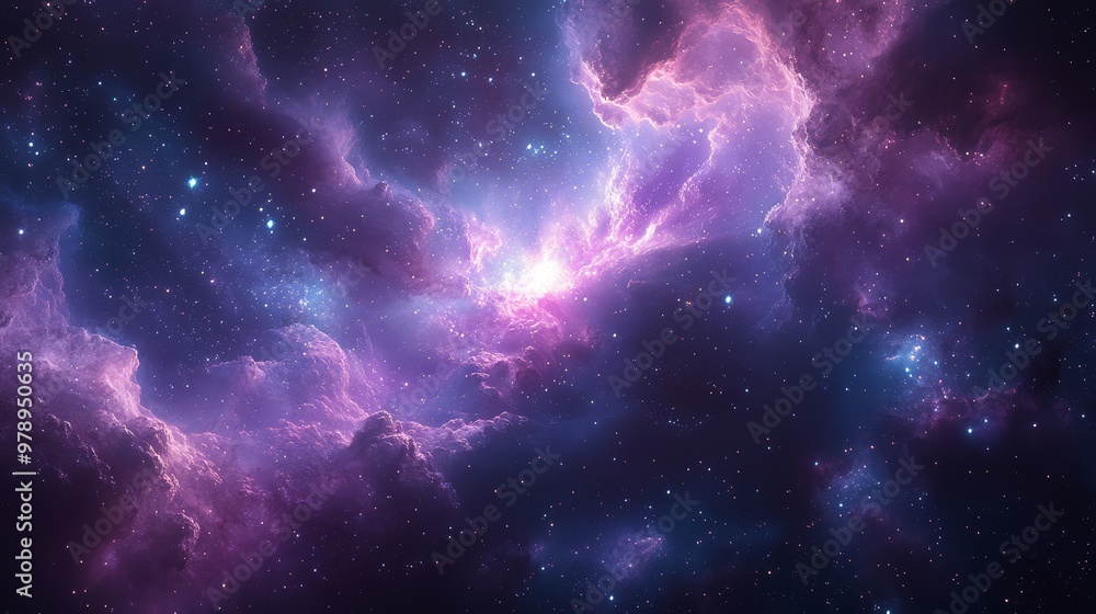 Fototapeta premium Cosmic Nebula with Stars and Dust