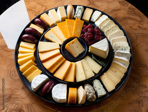 Cheese platter. Assortment of cheeses.