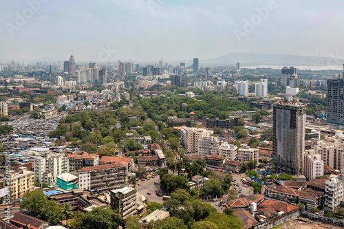 Aerial view of Building, satrasta, mumbai, maharashtra, india, asia photo