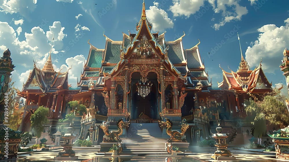 Obraz premium Thailand temple wallpaper