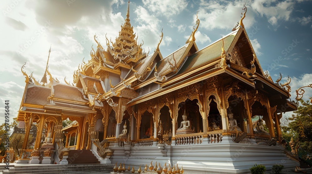 Fototapeta premium Thailand temple wallpaper