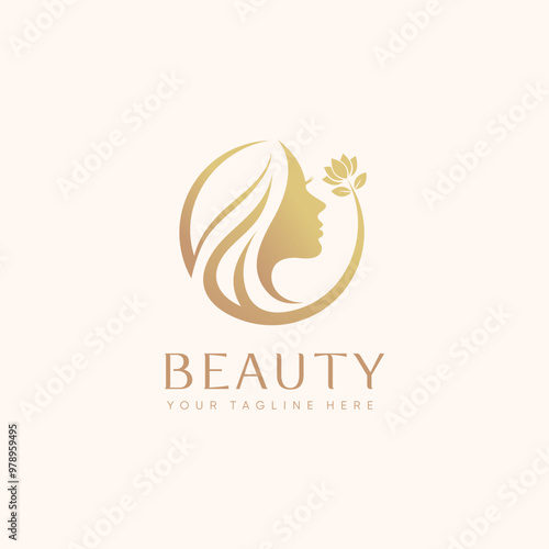 Logo beauty cosmetic for cosmetic products, beauty salon, spa, beauty center, hair salons, etc.