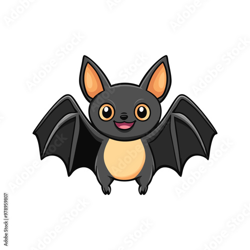 Cute Bat Halloween Vector Design Element, Halloween Bat Vector Clipart Design.