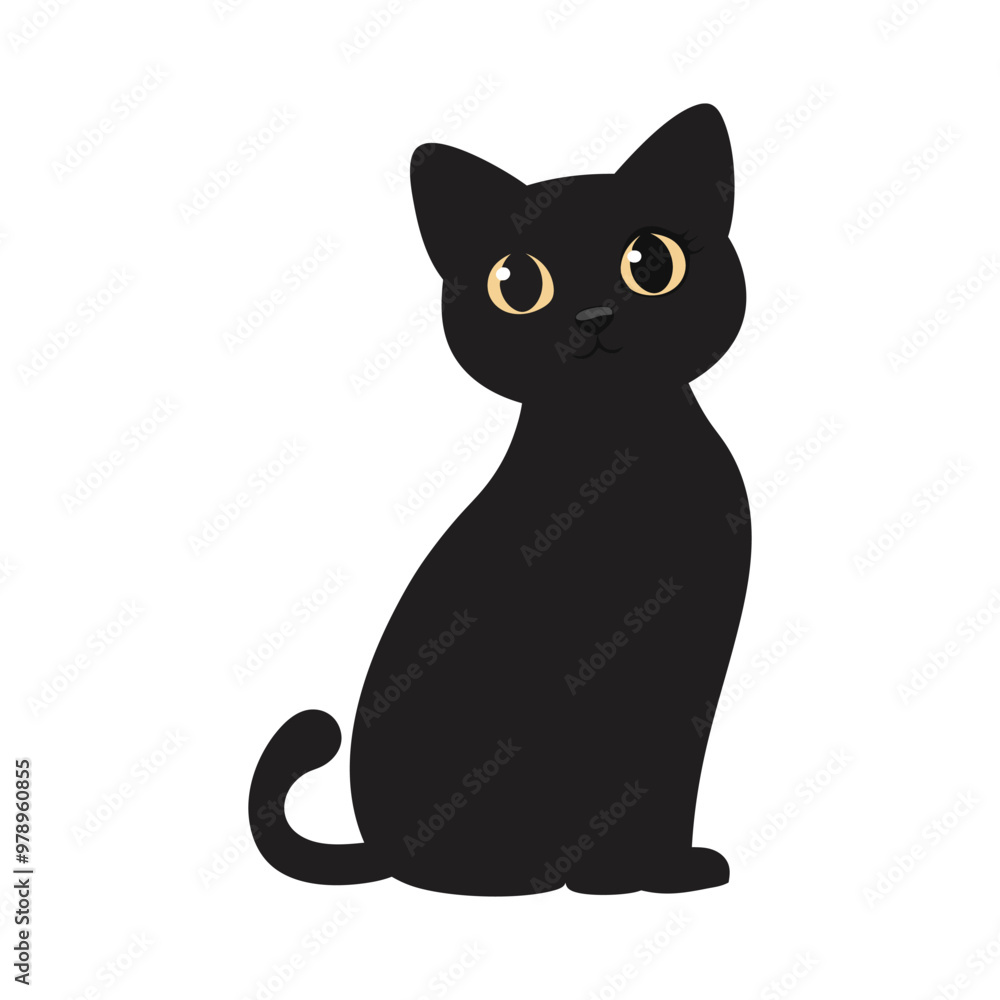 Cute Black Cat Halloween Vector Design Element, Cute Halloween Cat Vector Clipart Design. Cute Black Cat Halloween Vector Design Element, Cute Halloween Cat Vector Clipart Design.