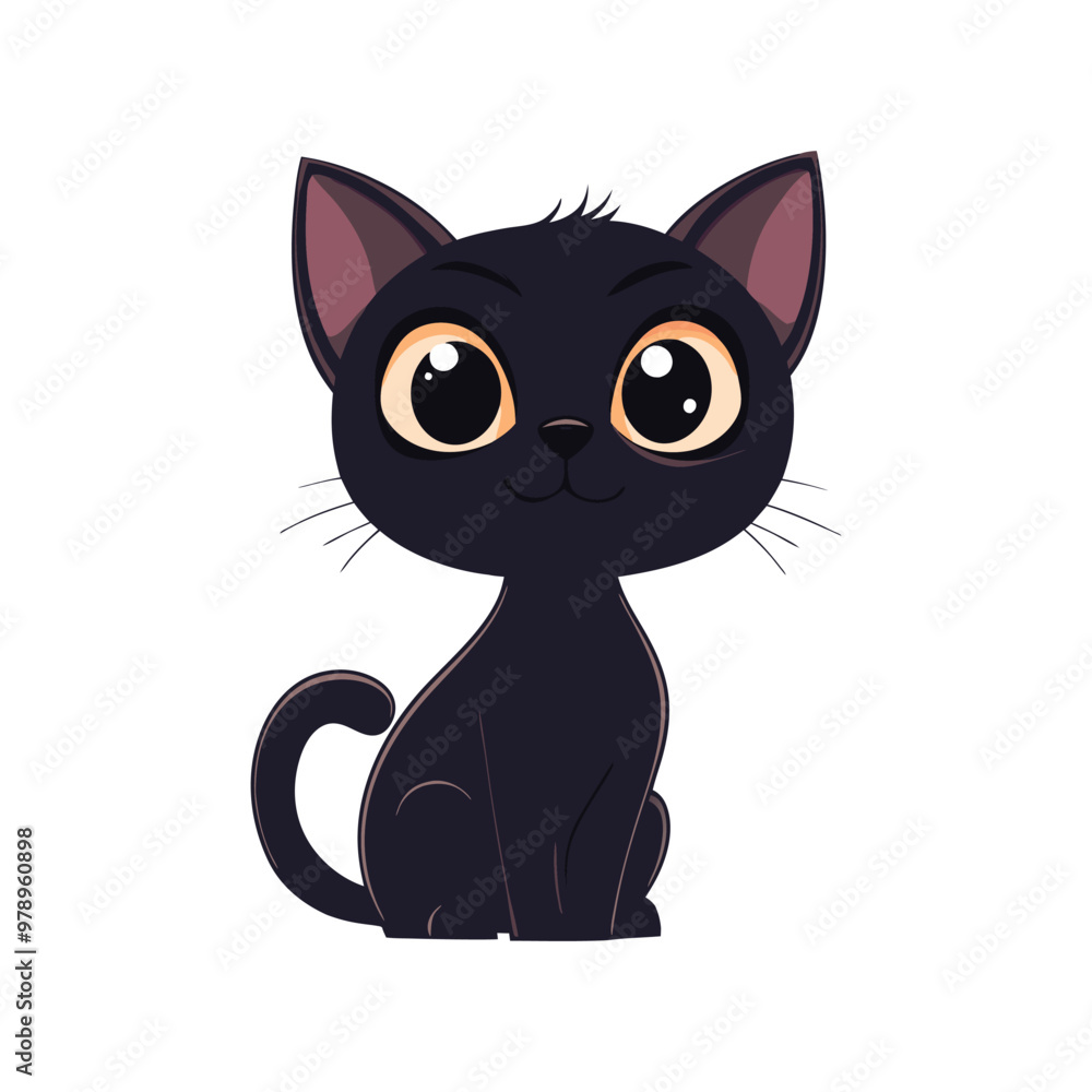 Cute Black Cat Halloween Vector Design Element, Cute Halloween Cat Vector Clipart Design. Cute Black Cat Halloween Vector Design Element, Cute Halloween Cat Vector Clipart Design.