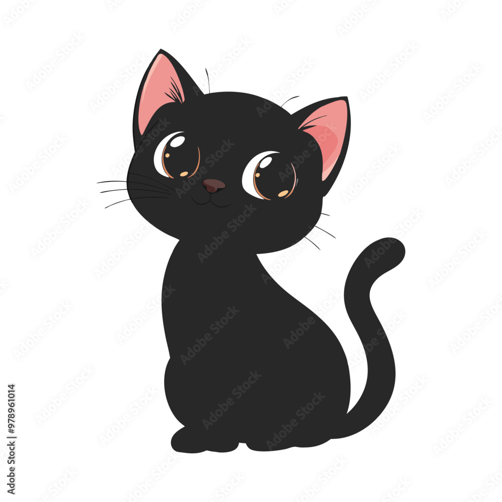 Cute Black Cat Halloween Vector Design Element, Cute Halloween Cat Vector Clipart Design. Cute Black Cat Halloween Vector Design Element, Cute Halloween Cat Vector Clipart Design.