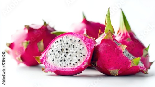 Dragon fruit isolated on white background