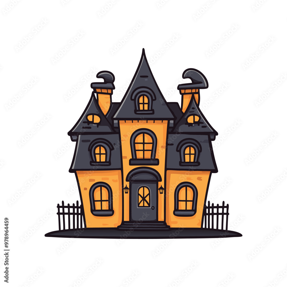 Halloween Haunted House Vector Design Elemen. Halloween Haunted House Vector Design Elemen.