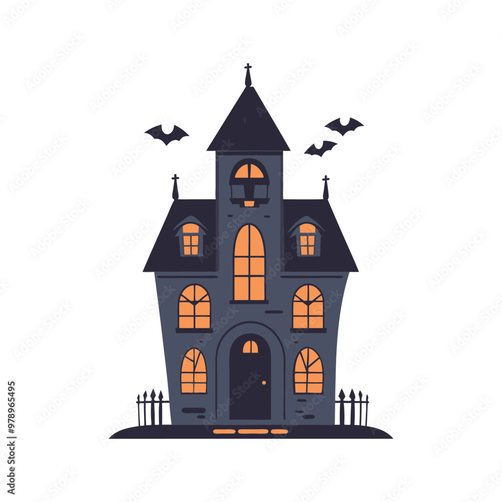 Halloween Haunted House Vector Design Elemen. Halloween Haunted House Vector Design Elemen.