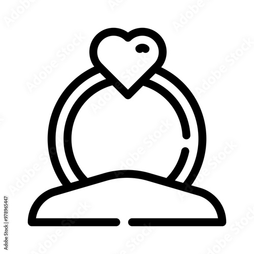 ring bearer pillow line icon