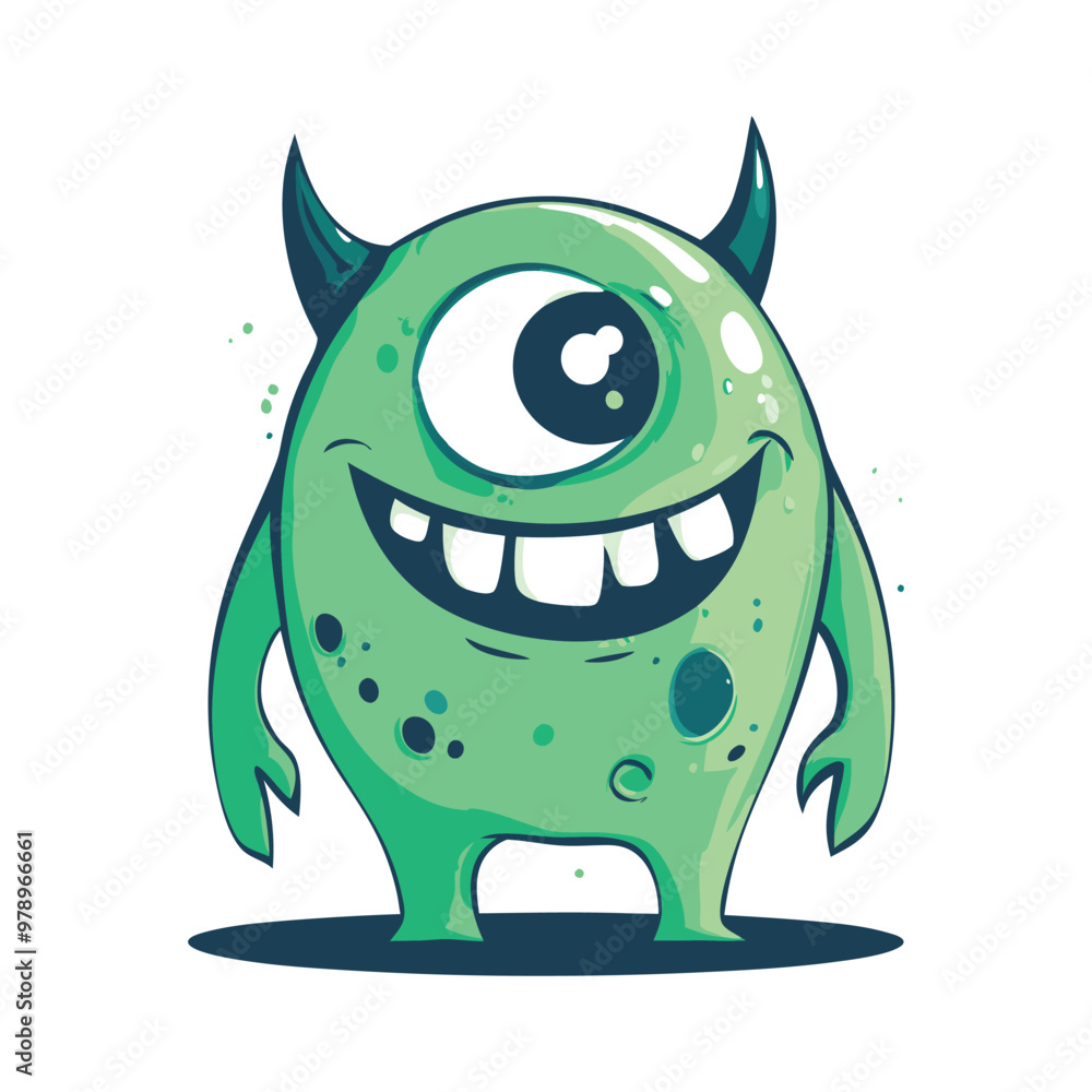 Obraz premium Cute Monster Vector Design, Halloween Design Element.