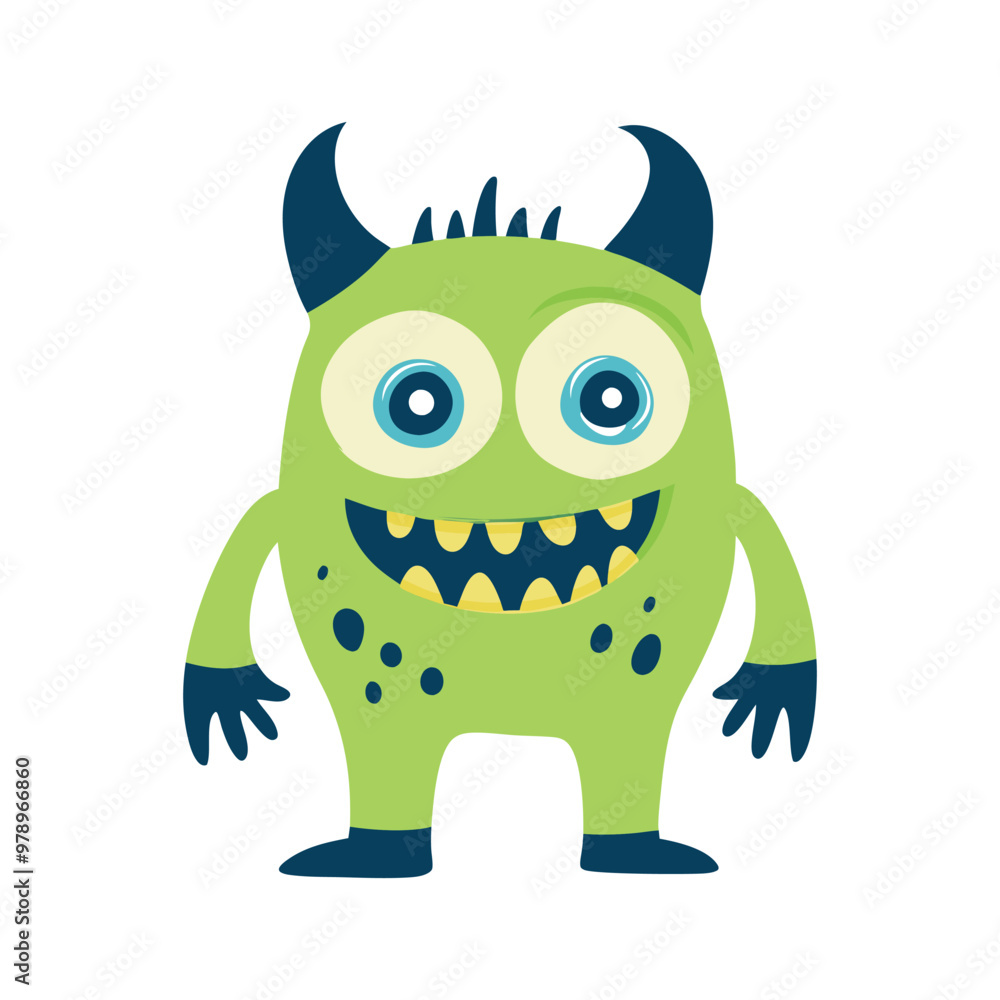 Cute Monster Vector Design, Halloween Design Element. Cute Monster Vector Design, Halloween Design Element.