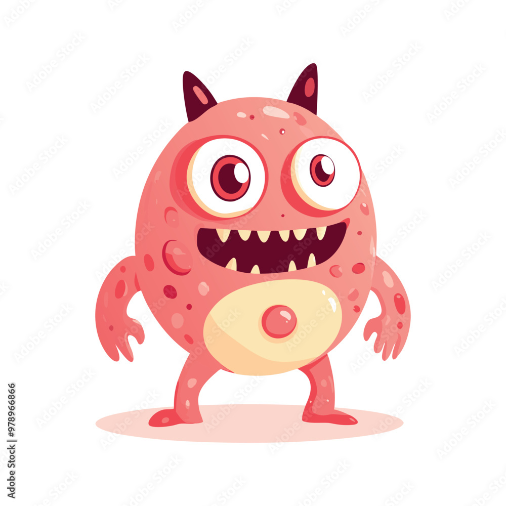 Cute Monster Vector Design, Halloween Design Element. Cute Monster Vector Design, Halloween Design Element.