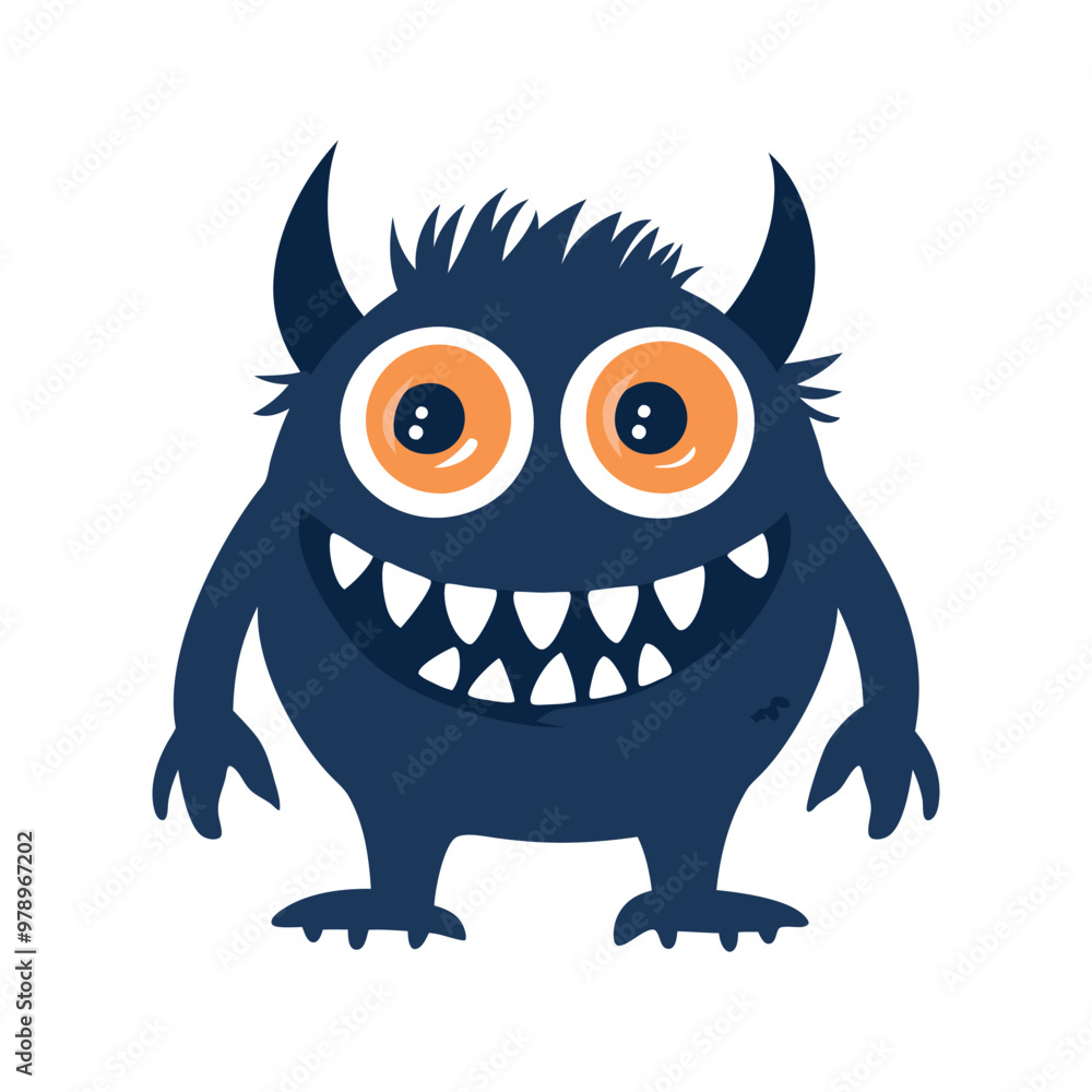 Cute Monster Vector Design, Halloween Design Element. Cute Monster Vector Design, Halloween Design Element.