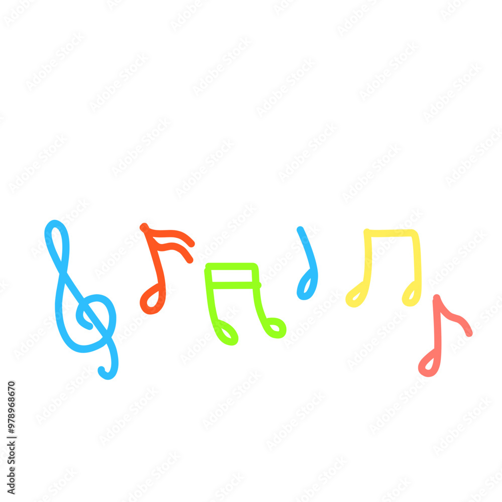 Colorful Musical Notes Colorful Musical Notes