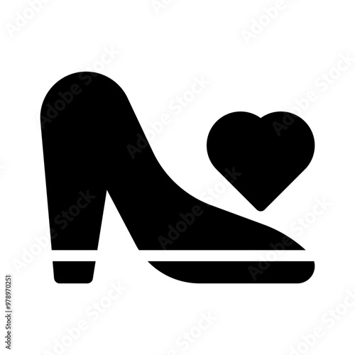 bridal shoes glyph icon