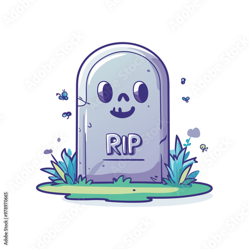 Halloween Grave Stone Vector Design. Halloween Vector Design Element.