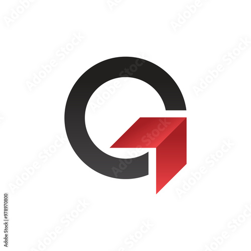 Free Download Simple letter G logo design with an arrow on the side pointing up. - GFXLoad